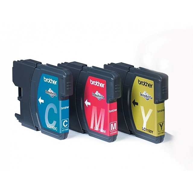 BROTHER LC-1100 inktcartridge cyaan, magenta en geel standar