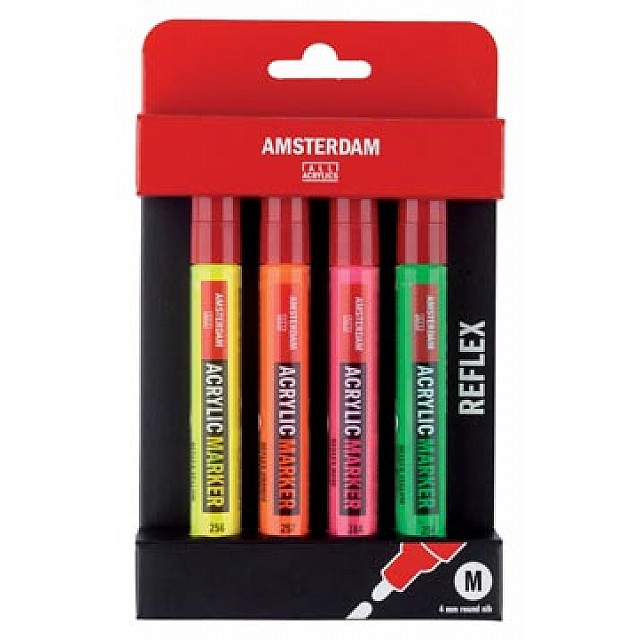 ACRYLIC MARKER REFLEX 4X ASS