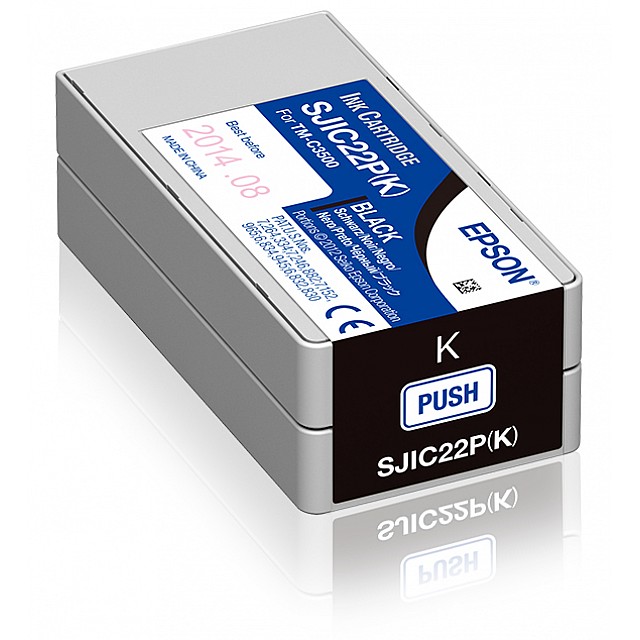 EPSON SJIC22P(K) inktcartridge zwart standard capacity 32.6m