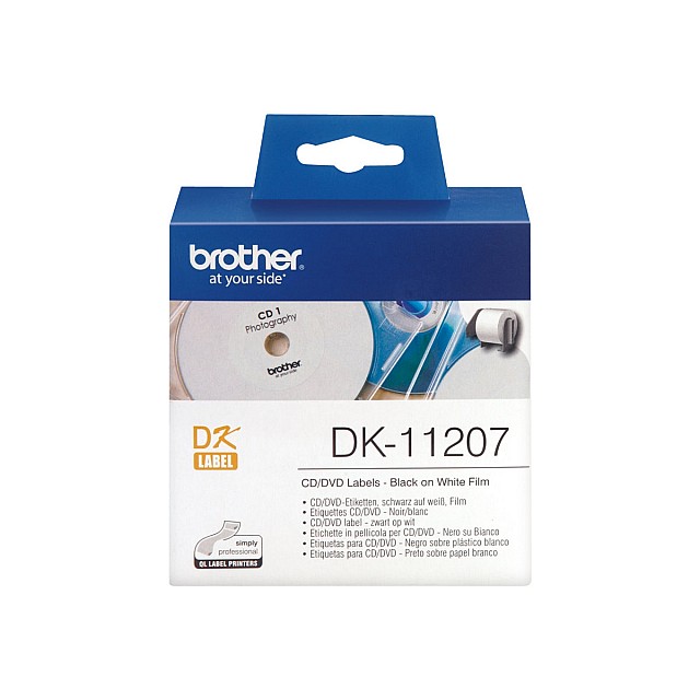 BROTHER P-Touch DK-11207 die-cut CD / DVD label (film) diame