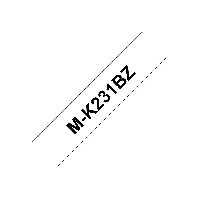 BROTHER MK231BZ tape cassette zwart op wit 8mx12mm none lami