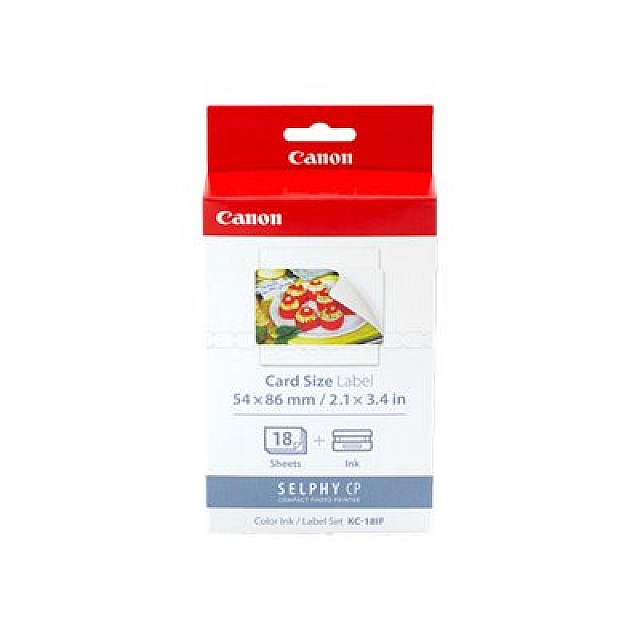 CANON KC-18IF photo sticker inktjet 54x86mm 18 sheets 10-pac