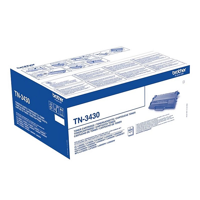 BROTHER TN3430 Toner Cartridge Zwart