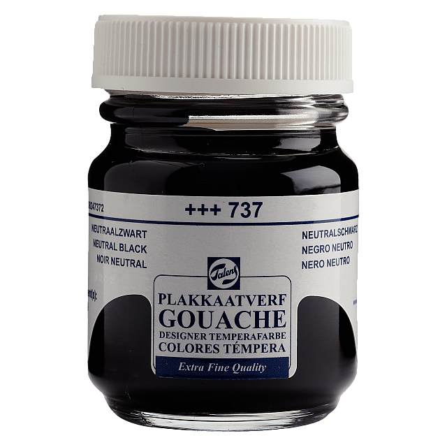 TAL PLAKKAAT VERF 50CC NEUTRAAL ZWART