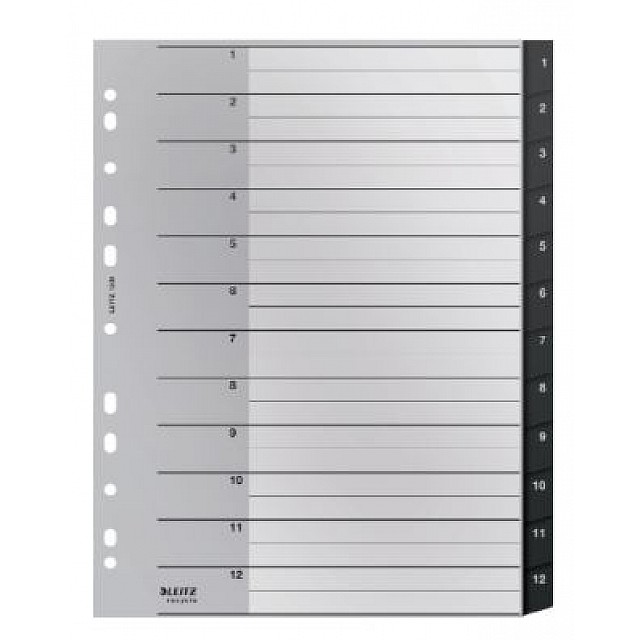 LEITZ INDEX recycled A4 PP ZWA 1-12