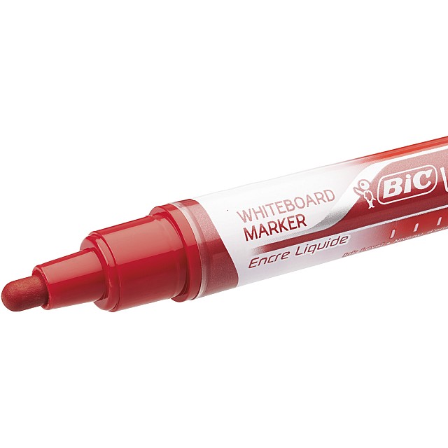 BIC VELLEDA LIQUID INKT M ROOD schuin 1701R
