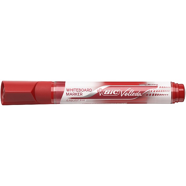BIC VELLEDA LIQUID INKT M ROOD schuin 1701R