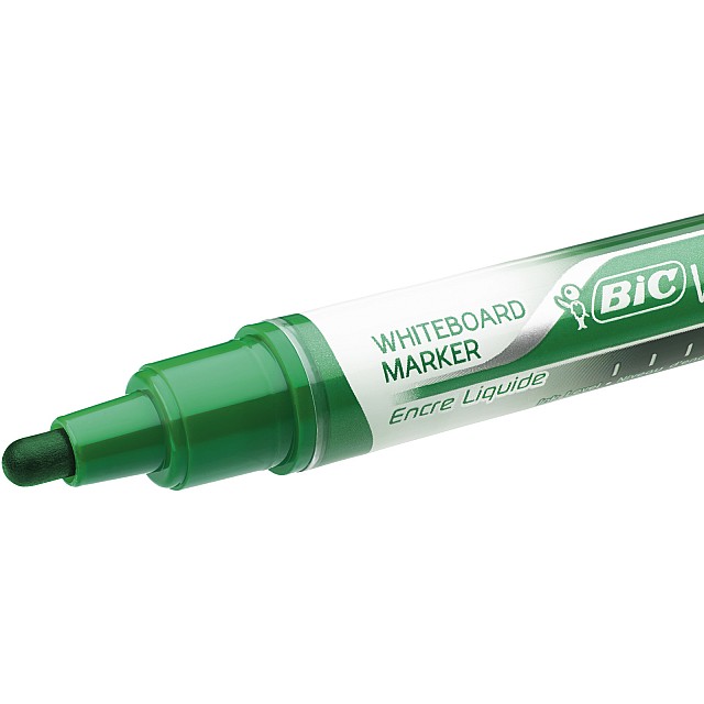 BIC VELLEDA LIQUID INKT M GROEN schuin 1701G