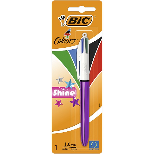BIC 4KLEUREN SHINE Blister