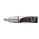 UNI KRIJTMARKER BREED ZILVER