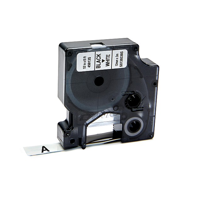 DYMO TAPE 12MM 45013 ZWART/WIT
