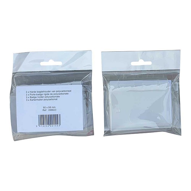 BRONYL BADGEHOUDER HARD PLASTIEK 3ST
