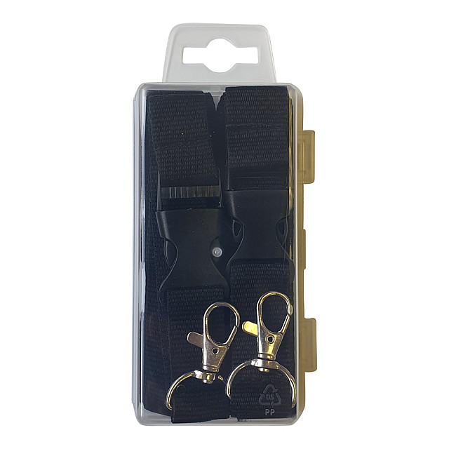 BRONYL NEKKOORD MET SLEUTING BADGE OF SLEUTEL ZW