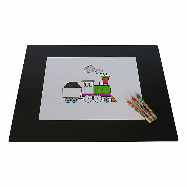 BRONYL ONDERLEGGER 32X45 CM PP TRANSP ZWART