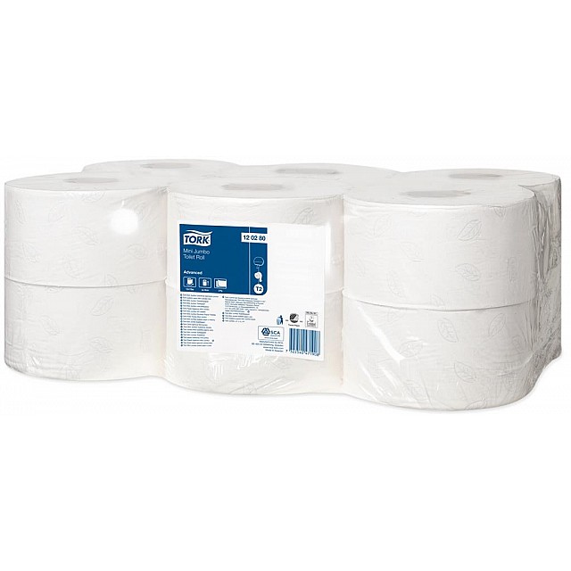 TORK T2 Toiletpapier mini-jumbo 2lg 170m 12 rollen