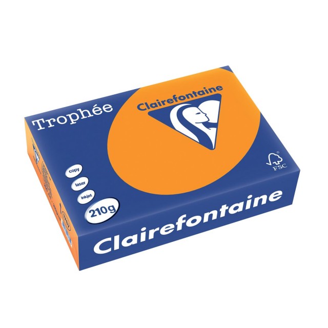 TROPHEE A4 210G FEL ORANJE 250V 1767C