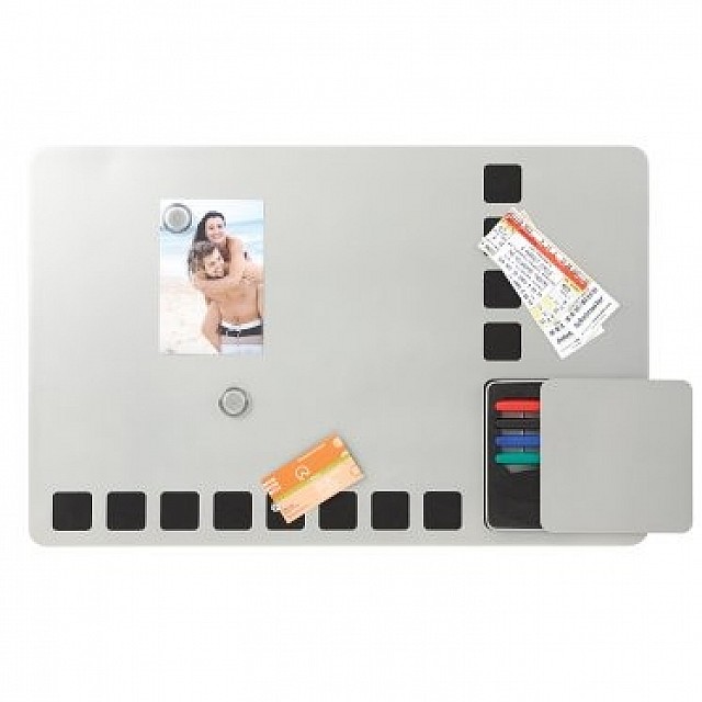 QUART MAGNEETBORD 61X39CM ZILVR