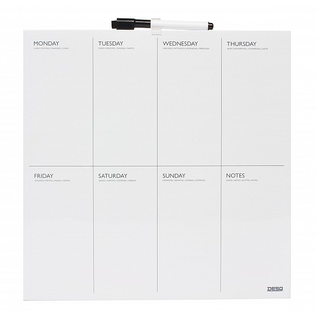 DESQ MAGNETISCHE WEEKPLANNER 35X35 cm
