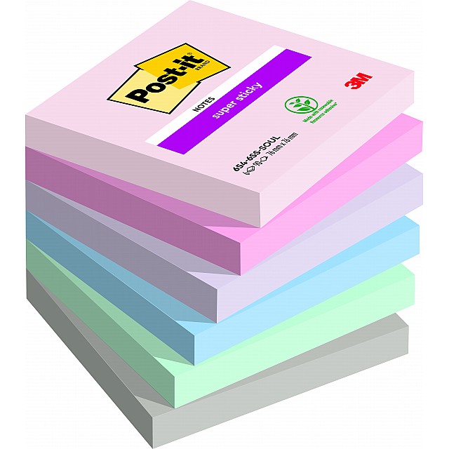 POST-IT NOTES 76X76 SS SOULFUL 6x90vel