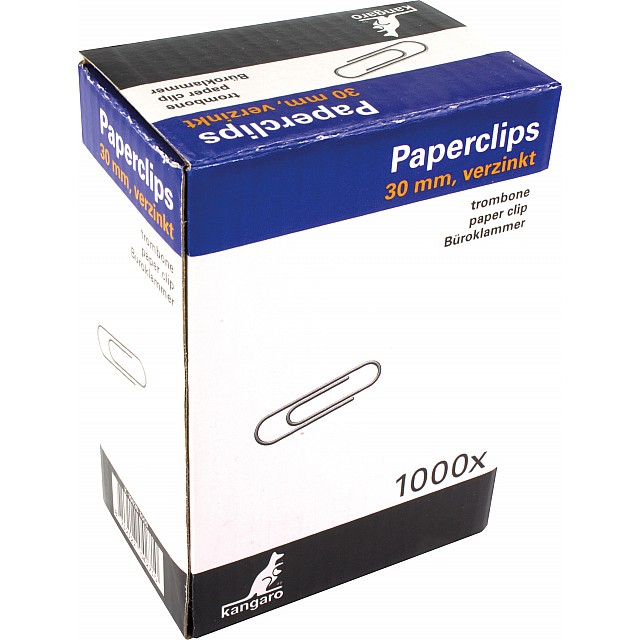 KANGARO PAPERCLIPS 30MM DS1000