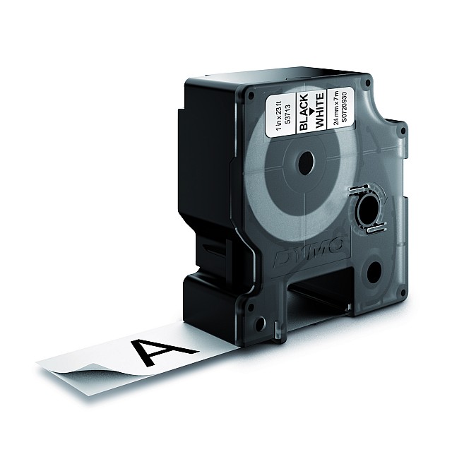 DYMO TAPE 24MM 53713 ZWART/WIT
