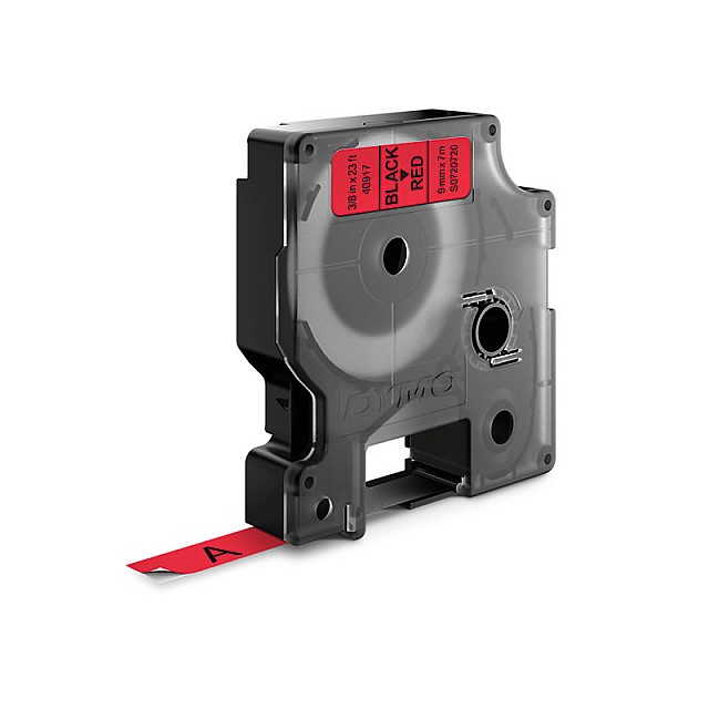 DYMO TAPE 9MM 40917 ZWART/ROOD