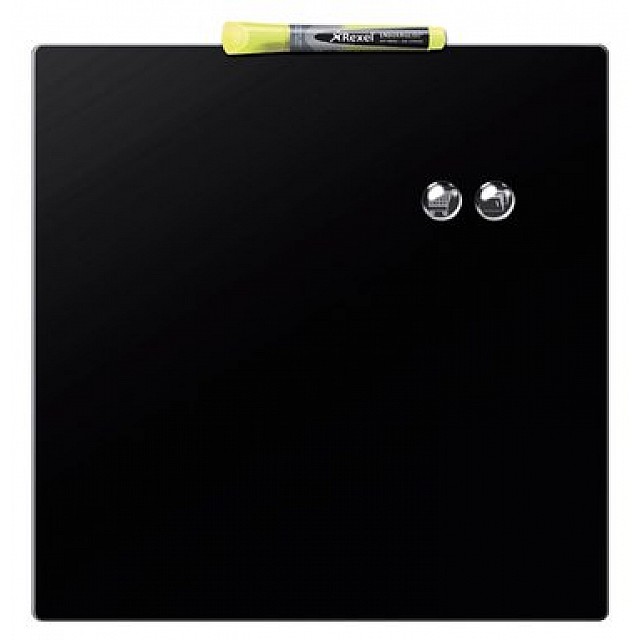 QUART MAGNEETBORD 36X36 ZWART