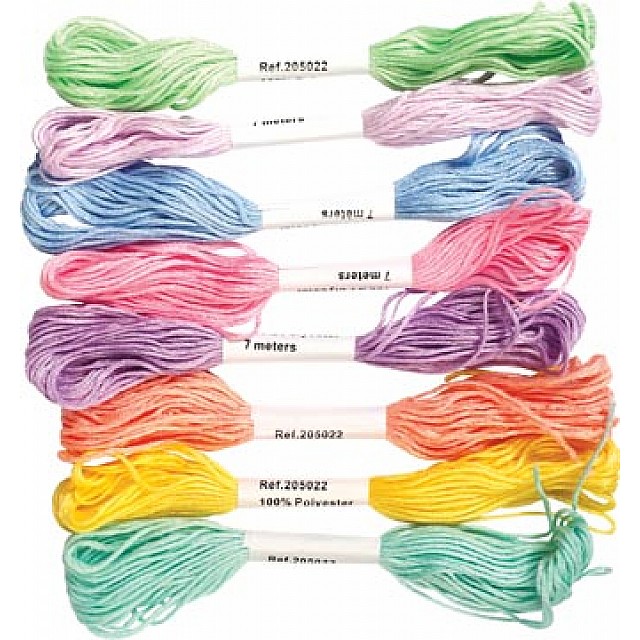 POLYESTERDRAAD 7M 8X PASTEL