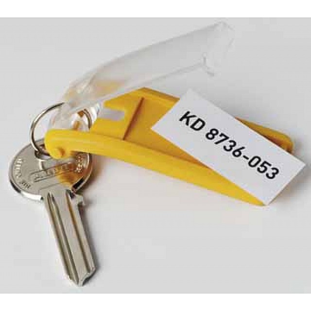 DURABLE SET 6 SLEUTELHANGERS GEEL