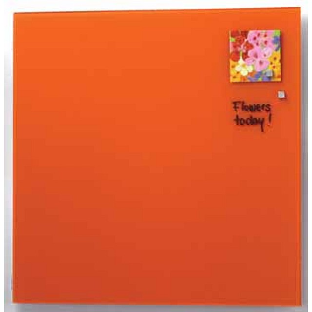 MAGN GLASBORD 45X45CM ORANJE
