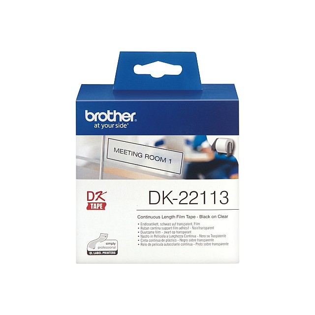 BROTHER P-Touch DK-22113 transparant continue length film 62