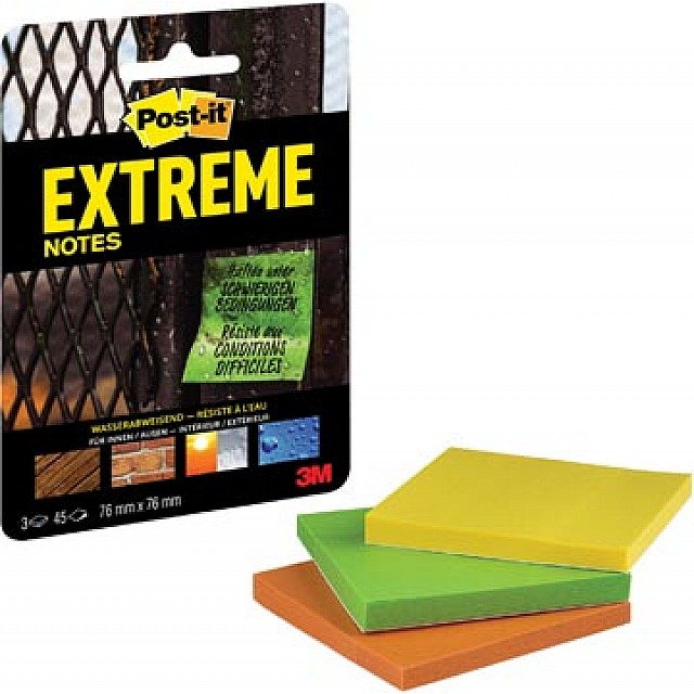 POST-IT EXTREME NOTES 76X76 ASS 3X