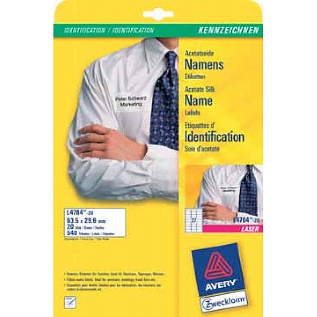 D540 63,5X29,6 NAAMBADGE ETIK