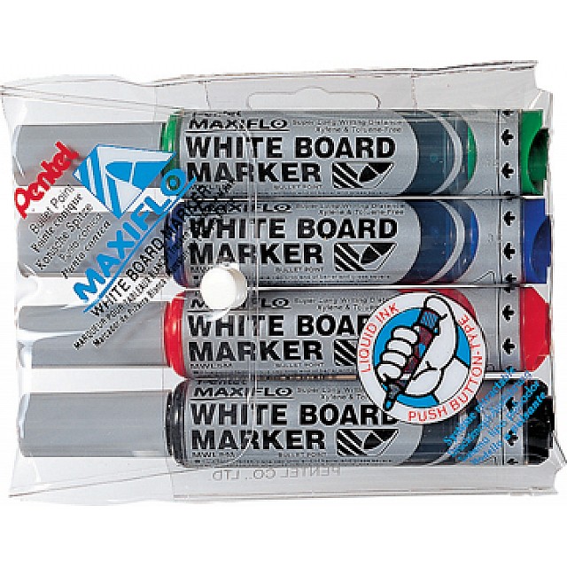 WB MARKER MAXIFLO 6MM SET 4X