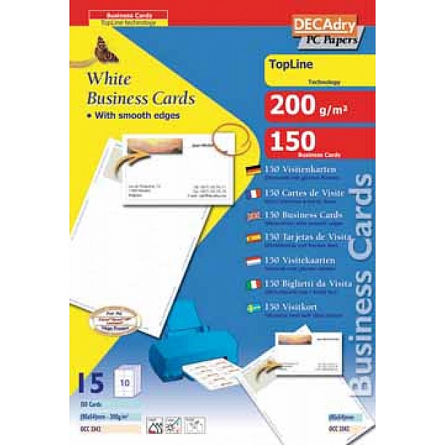 P.150VISITEK.WIT 200GR.RECHTEH