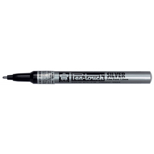 MARKER PEN-TOUCH 1MM F ZILVER