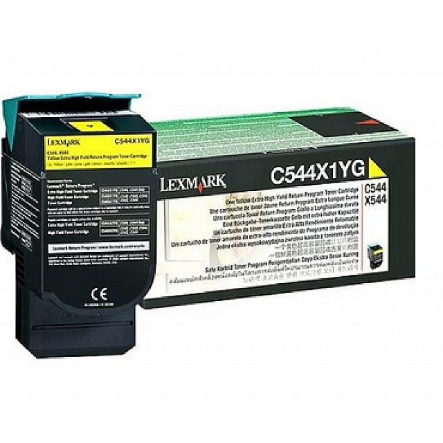 LEXMARK C544, X544 tonercartridge geel extra high capacity 4