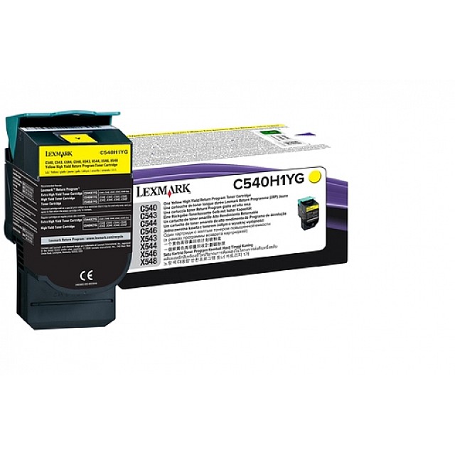 LEXMARK C540 C543 C544 X543 X544 tonercartridge geel high ca