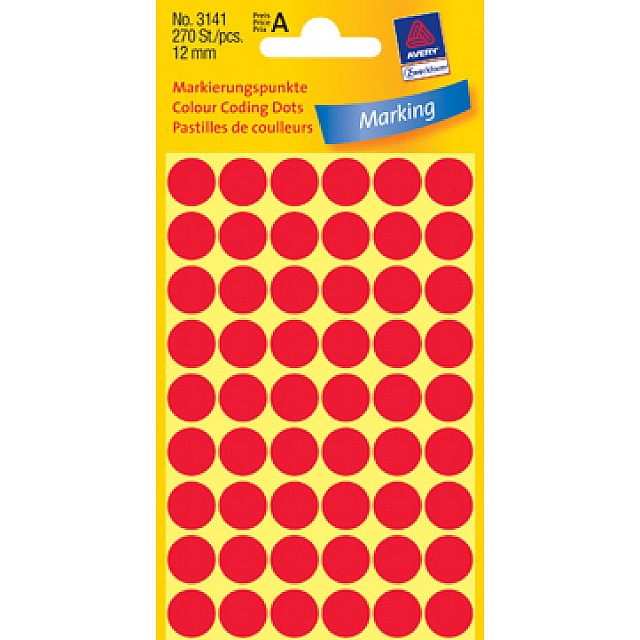 ETIKET ROND D12MM 270ST ROOD