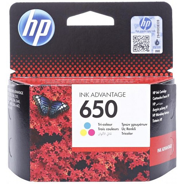 HP 650 Tri-color Original Ink Advantage Cartridge