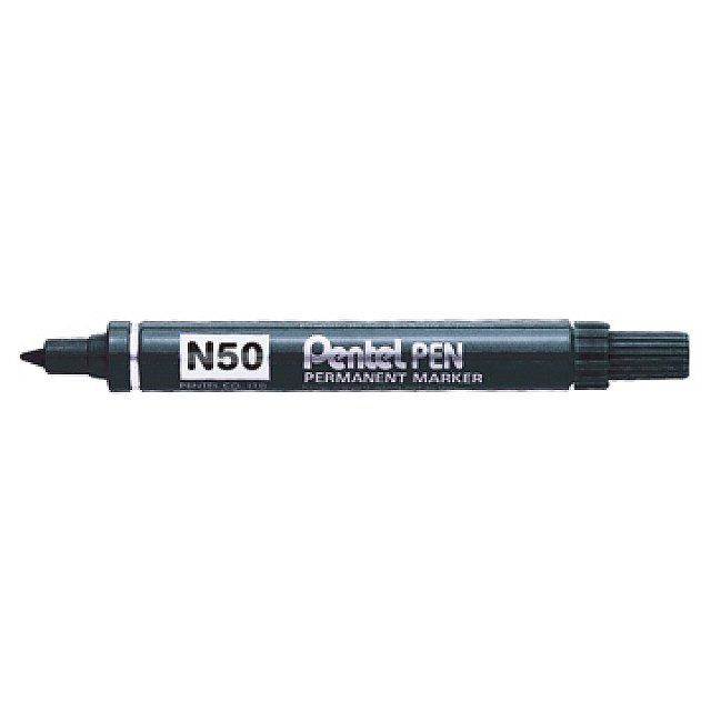 PENTEL N50 PERMANENT MARKER ZWART/12 NETTO
