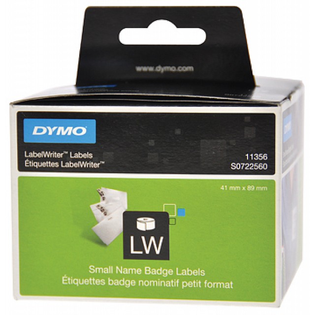 NAAMBADGE ETIK 89X41MM WIT LW