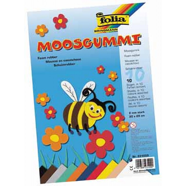 P10 SCHUIMRUBBER 20X29CM ASS