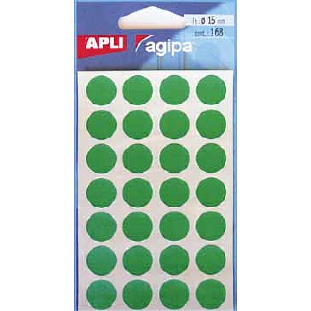 APLI ROND 15MM GROEN 168st BL