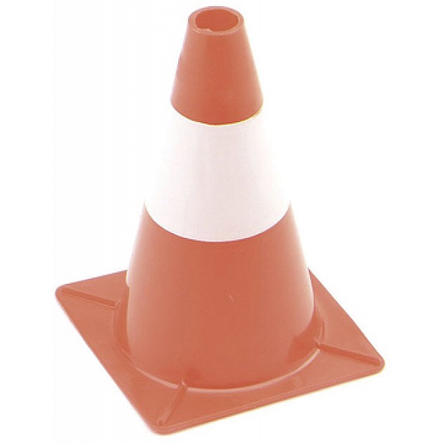 AFBAKENINGSKEGEL ROOD/WIT 30CM