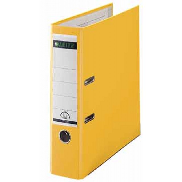 LEITZ ORDNER PP A4 8CM GEEL                                 
