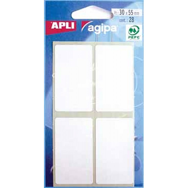 ETUI 28 ETIKET.WIT 30X55MM