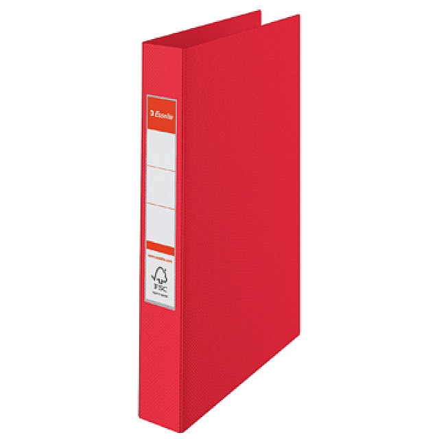 ESSELTE RINGMAP A4 PP 4RINGEN 25MM ROOD