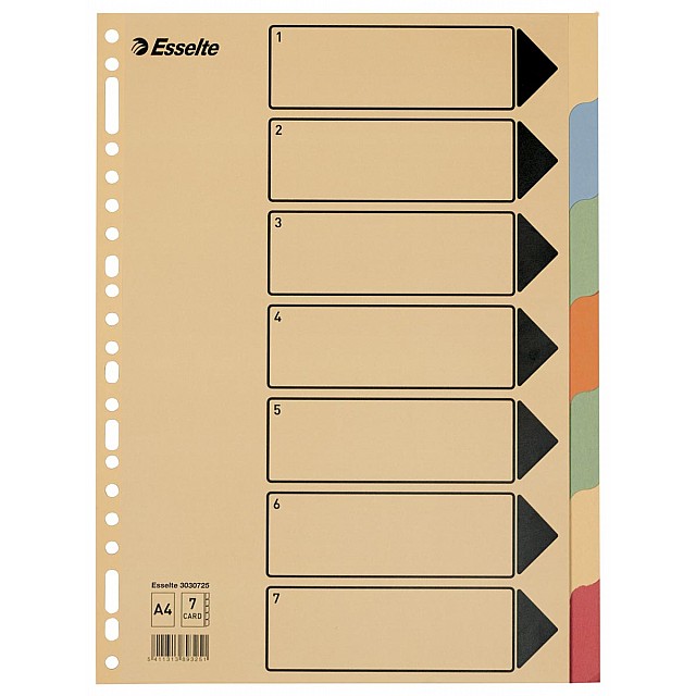 TABBLAD ESS KART A4 7 TAB