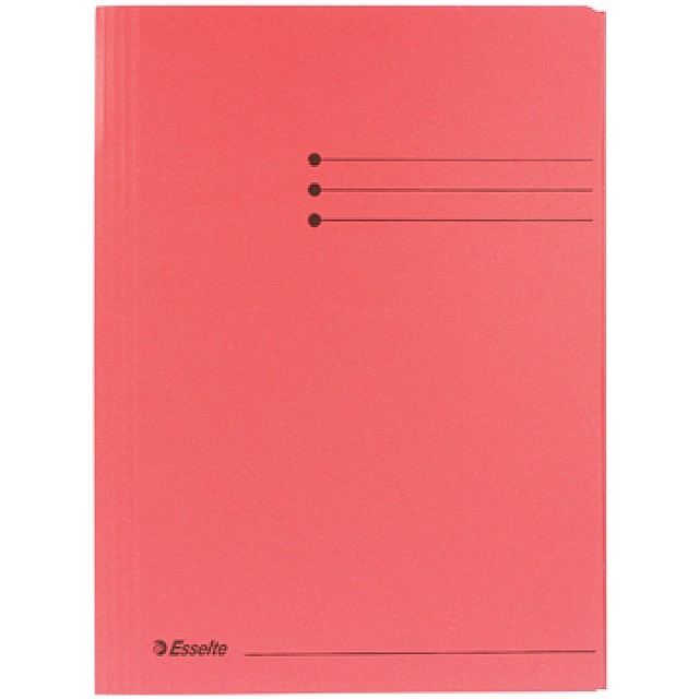 ESSELTE 3KLEPMAP A4 ROOD